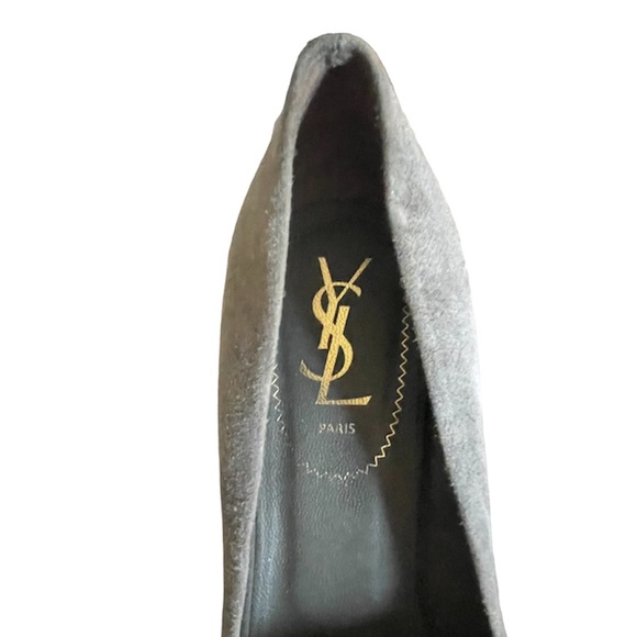 Saint Laurent Grey Suede Gisele Platform Heels size 39 - Picture 6 of 7